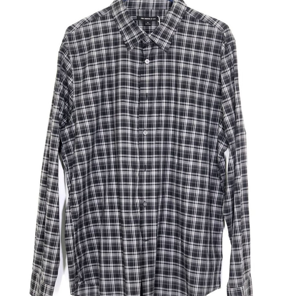 John Varvatos Star USA Plaid Button Down Shirt XL
